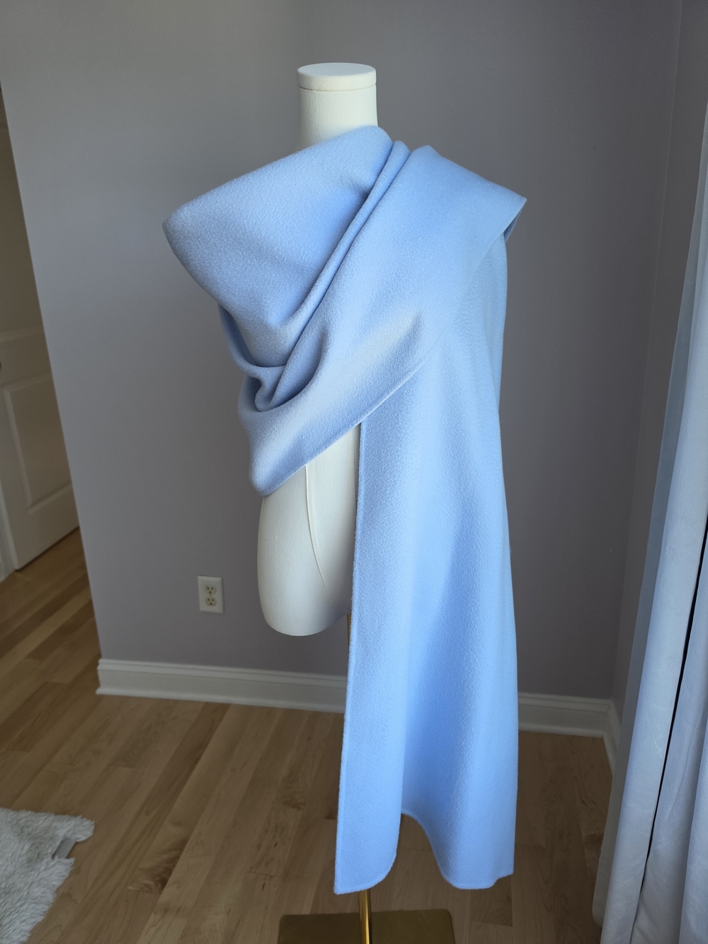 Massimo Dutti Powder Blue Cape-Style Sweater